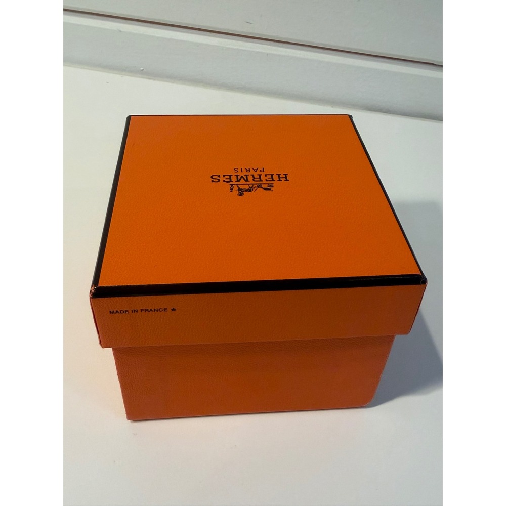 Hermes Collier de Chien CDC Bracelet Orange Alligator Gold Hardware Cuff Box - Picture 9 of 9